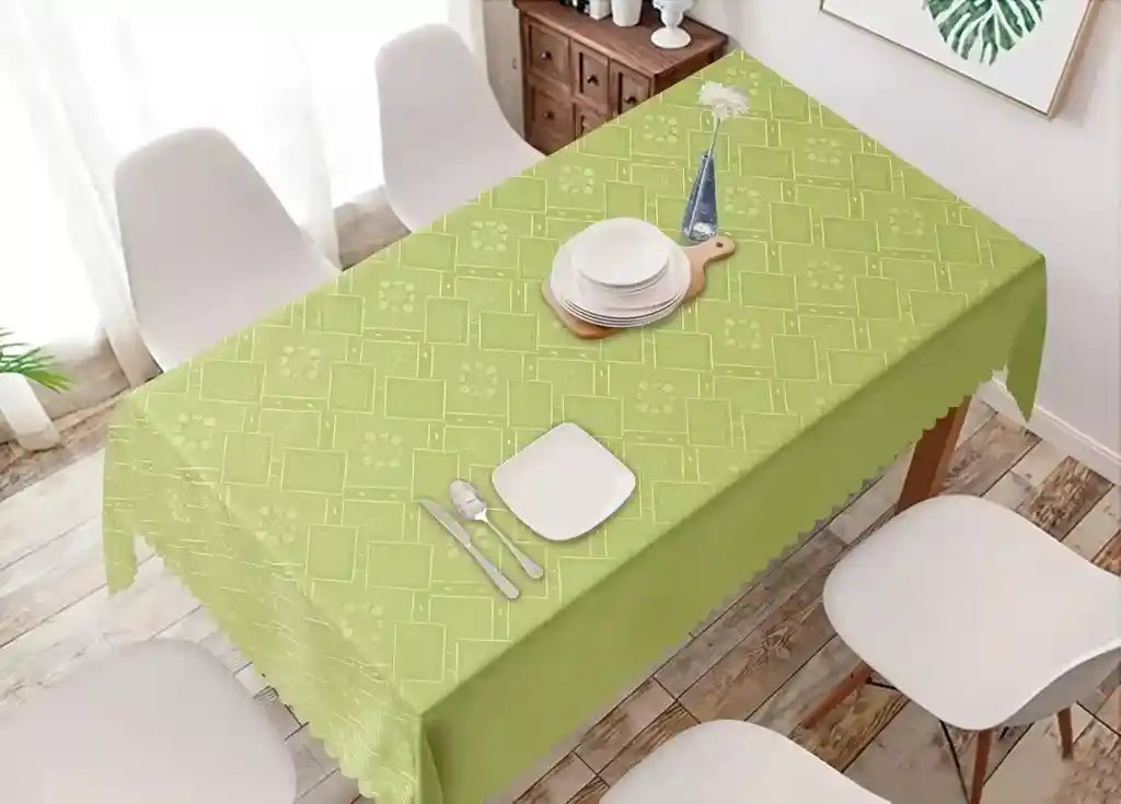Mantel Rectangular De Tela 140x220 Verde