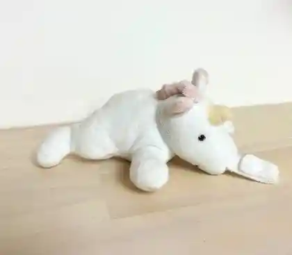 Sujetador De Chupete En Forma De Unicornio Blanco Plush