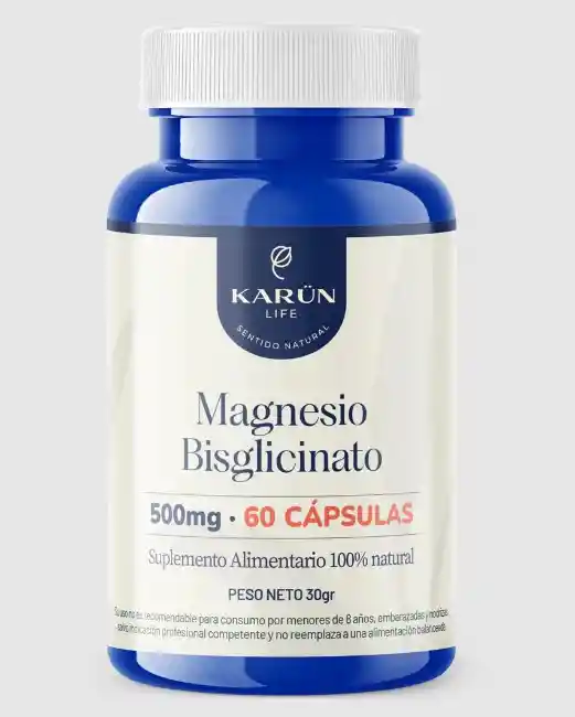 Bisglicinato De Magnesio 500 Mg 60 Cápsulas