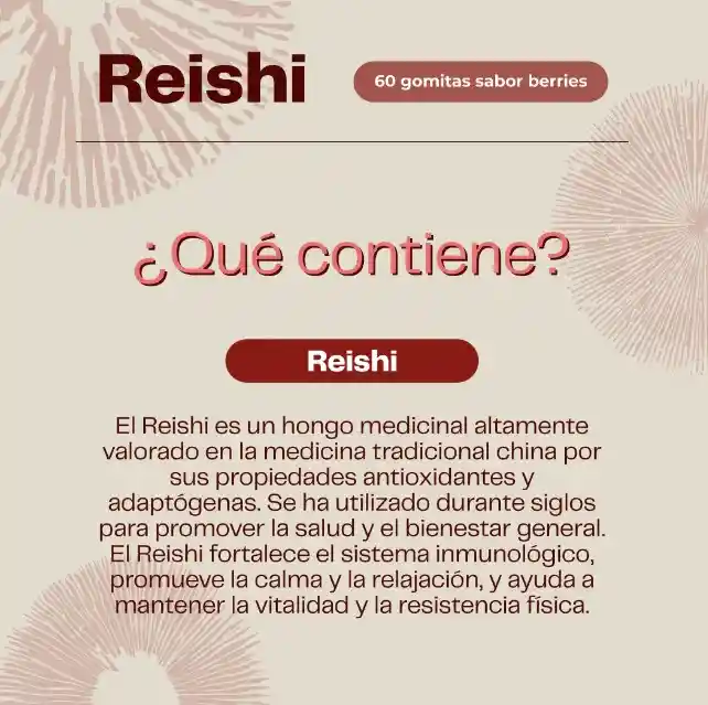 Gomitas Reishi Hongo 60 Unidades