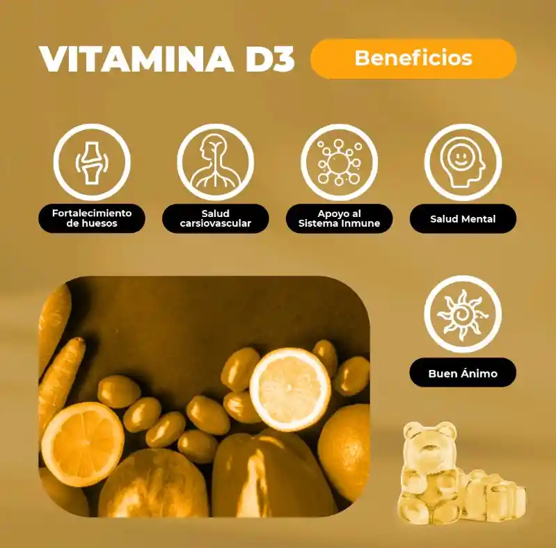 Gomita Vitamina D3 800 Iu 60 Unidades