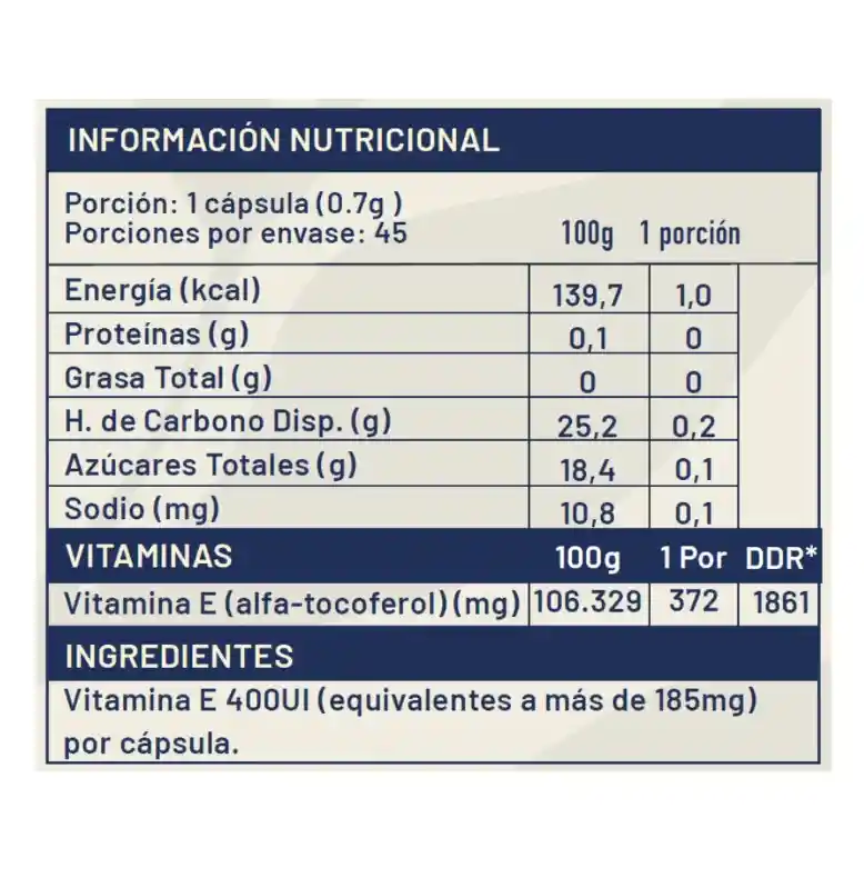 Vitamina E 400ui - 90 Capsulas Blanda