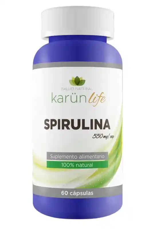 Spirulina 60 Cápsulas 550 Mg