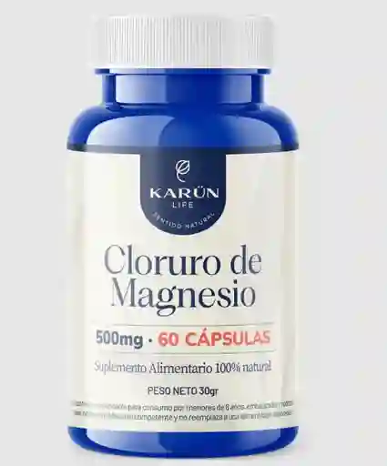 Cloruro De Magnesio 60 Capsulas 500 Mg