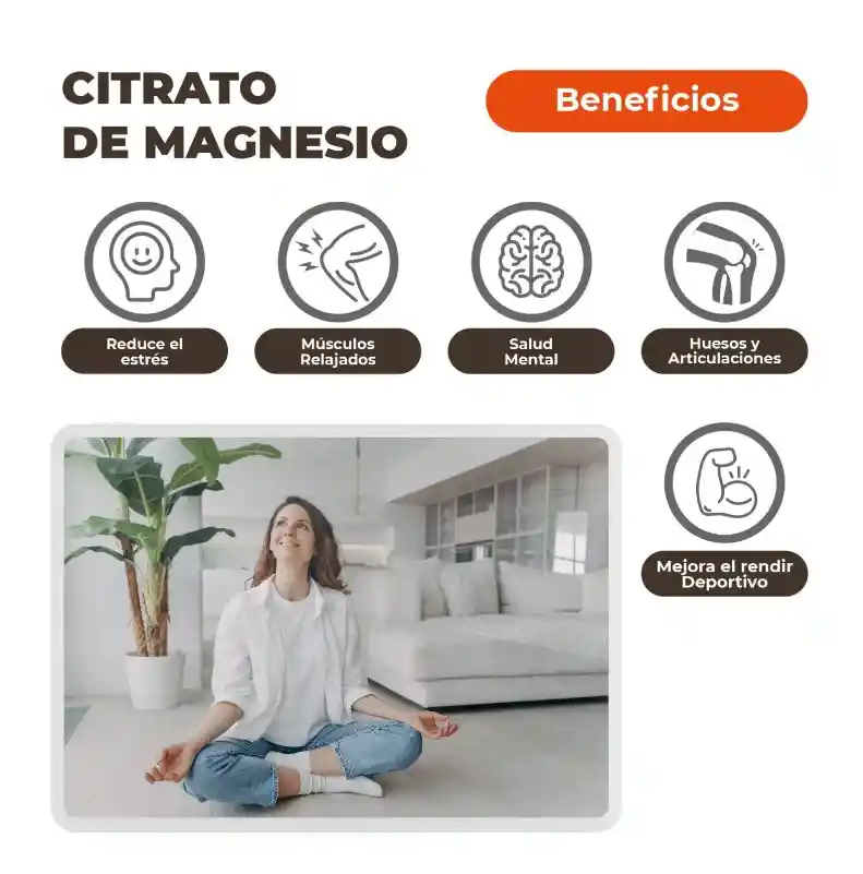 Citrato De Magnesio 400 Mg 90 Cápsulas
