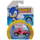 Sonic The Hedgehog Vehículo Metálico C/figura 1:64 Knuckles