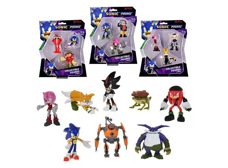 Pack 3 Figuras Sonic 7 Cms