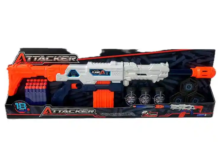 Lanza Dardos Ultra Toys Attacker Sb C/ Targets Y Barriles