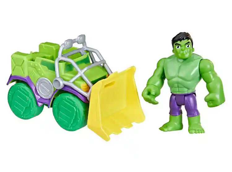 Figura De Accion Spidey & His Amazing Friends Hulk Y Camion Demoledor