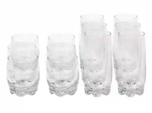 Set Vasos Ripley Home Altos Y Bajos X12