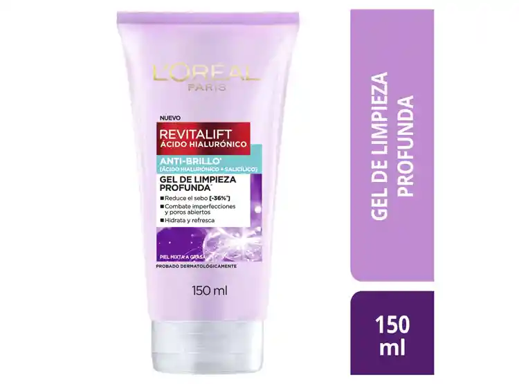 Gel Limpiador Dermo Expertise Oil Control Revitalift 150 Ml