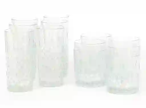 Set Vasos Ripley Home Altos Y Bajos X12