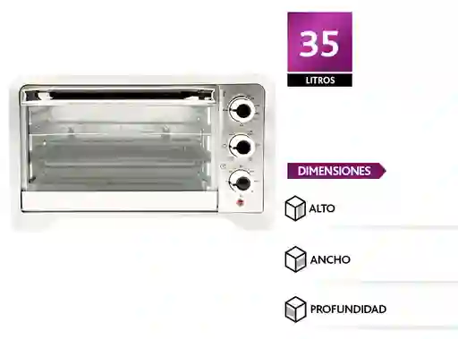 Horno Eléctrico Loven Pro21 35 Lts