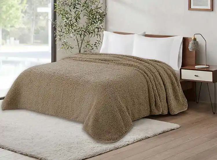 Frazada Andes Sherpa Beige 1.5 Pl