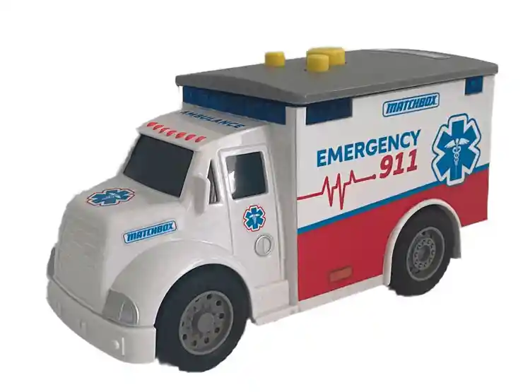 Vehículo Matchbox Con Luces Y Sonidos Emergency 18 Cm