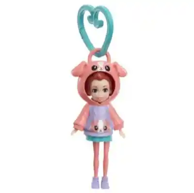 Mattel Polly Pocket Muñeca Hoodie Amigos Perro Rosado