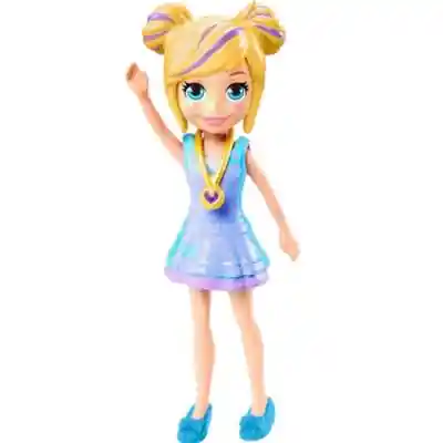 Mattel Polly Pocket Muñeca Polly Vestido Morado C/azul