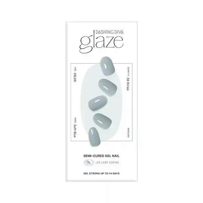 Glaze Semi-cured Gel Nail: Zmc232n Soft Blue