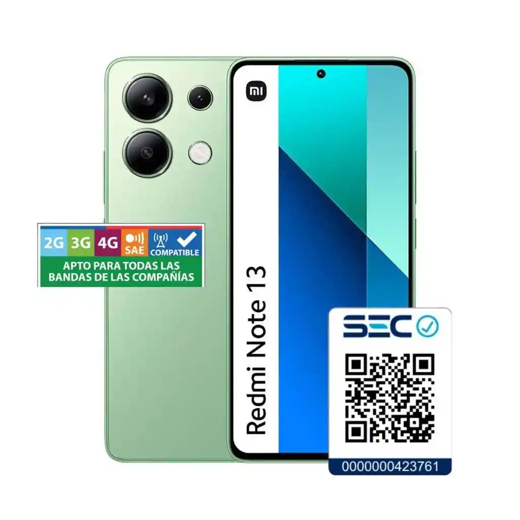 Xiaomi Redmi Note 13 4g 8gb + 512gb Verde Menta