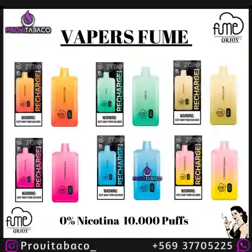 Vaper Fume 10000 Puffs 0% Nicotina