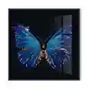 Pintura Decorativa Con Diseño De Mariposa Azul Arte Precioso