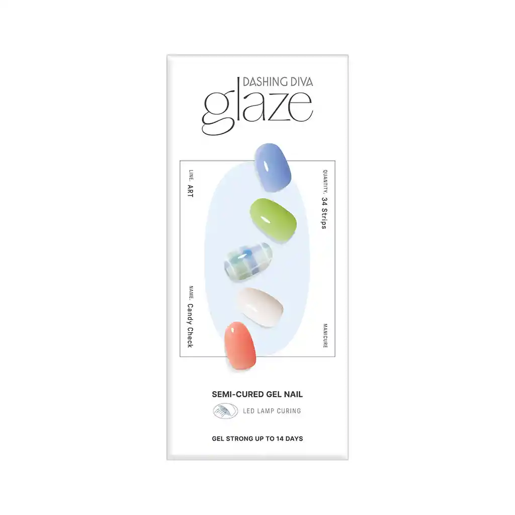 Glaze Semi-cured Gel Nail Zma423n Candy Check