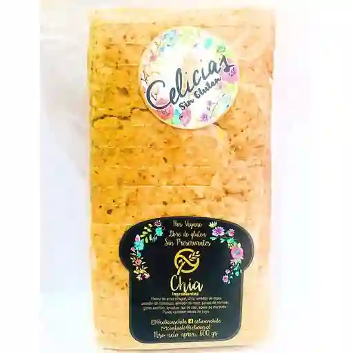 Pan De Chia Sin Gluten 600 Gr Marca Celicias