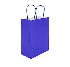 Bolsa De Papel Azul Pequeña