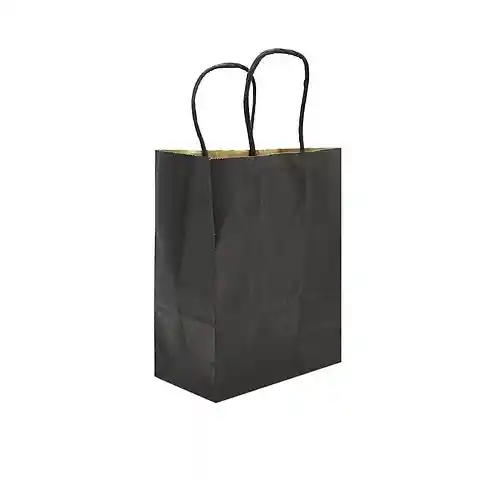 Bolsa De Papel Negra Pequeña