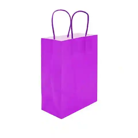 Bolsa De Papel Morada Pequeña