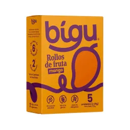 Bigu. Pack Rollo De Fruta De Mango 5un.