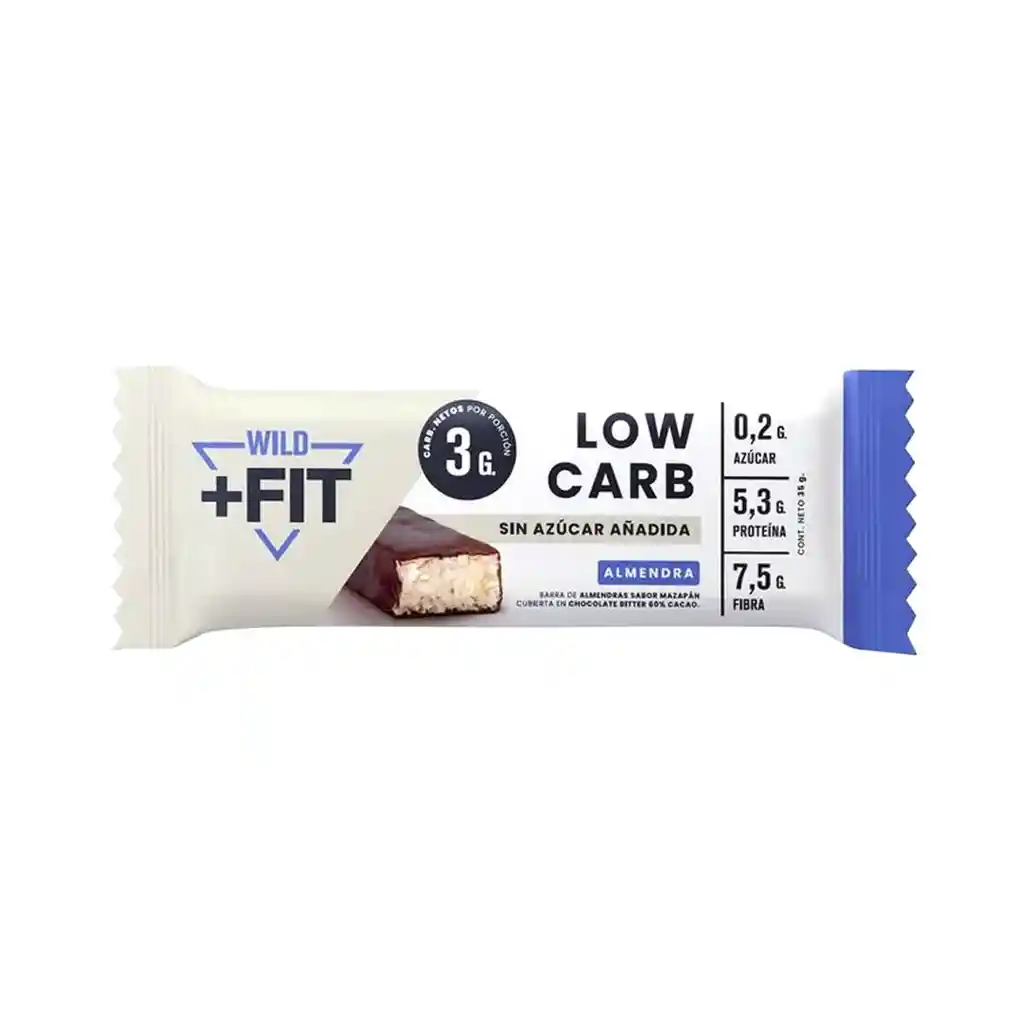 Wild Fit. Barra Fit Low Carb Almendra Chocolate