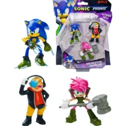 Sonic Prime Pack 3 Figuras 7cm.(sonic-dr.eggman-amy Rose)