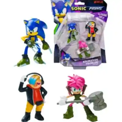 Sonic Prime Pack 3 Figuras 7cm.(sonic-dr.eggman-amy Rose)