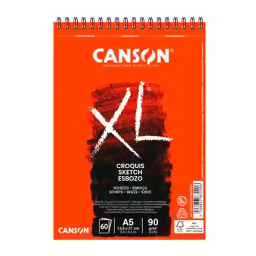 Canson Xl – Croquera Croquis A5 14,8 X 21 Cm 60 Hojas