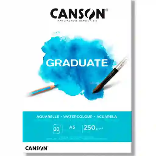 Canson Graduate – Block Acuarela 20 Hojas 250 G/m2