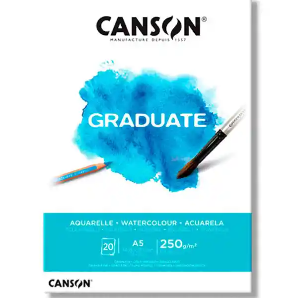 Canson Graduate – Block Acuarela 20 Hojas 250 G/m2