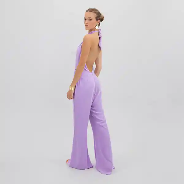 Enterito Una Pieza Pantalón Lila Formal L Mujer Raindoor
