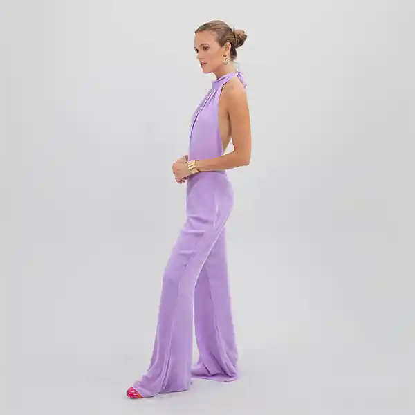 Enterito Una Pieza Pantalón Lila Formal L Mujer Raindoor
