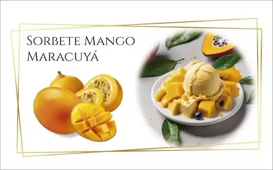 Sorbete Mango Maracuyá - Formato 1/4 Lt