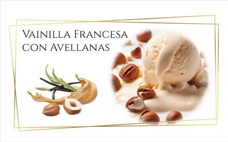 Helado De Vainilla Francesa Con Avellana - Formato 1/2 Lt