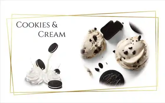 Helado De Coockies And Cream - Formato 1/2 Lt