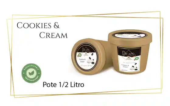 Helado De Coockies And Cream - Formato 1/2 Lt