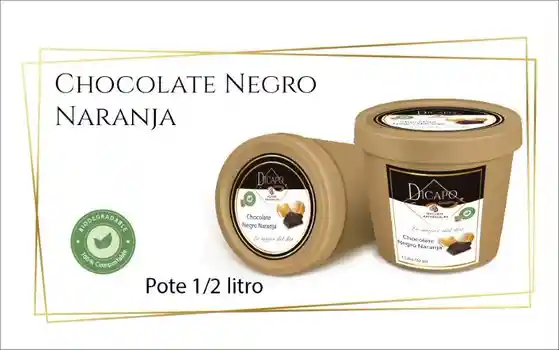 Helado De Chocolate Negro-naranaja - Formato 1/2 Lt