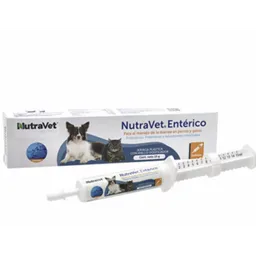 Nutravet Enterico - Probioticos, Prebioticos Y Adsorbentes Intestinales - Perros Y Gatos - Jeringa 15g