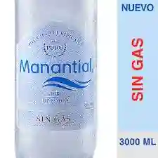 Agua Manantial Plain Sin Gas 3 Lts