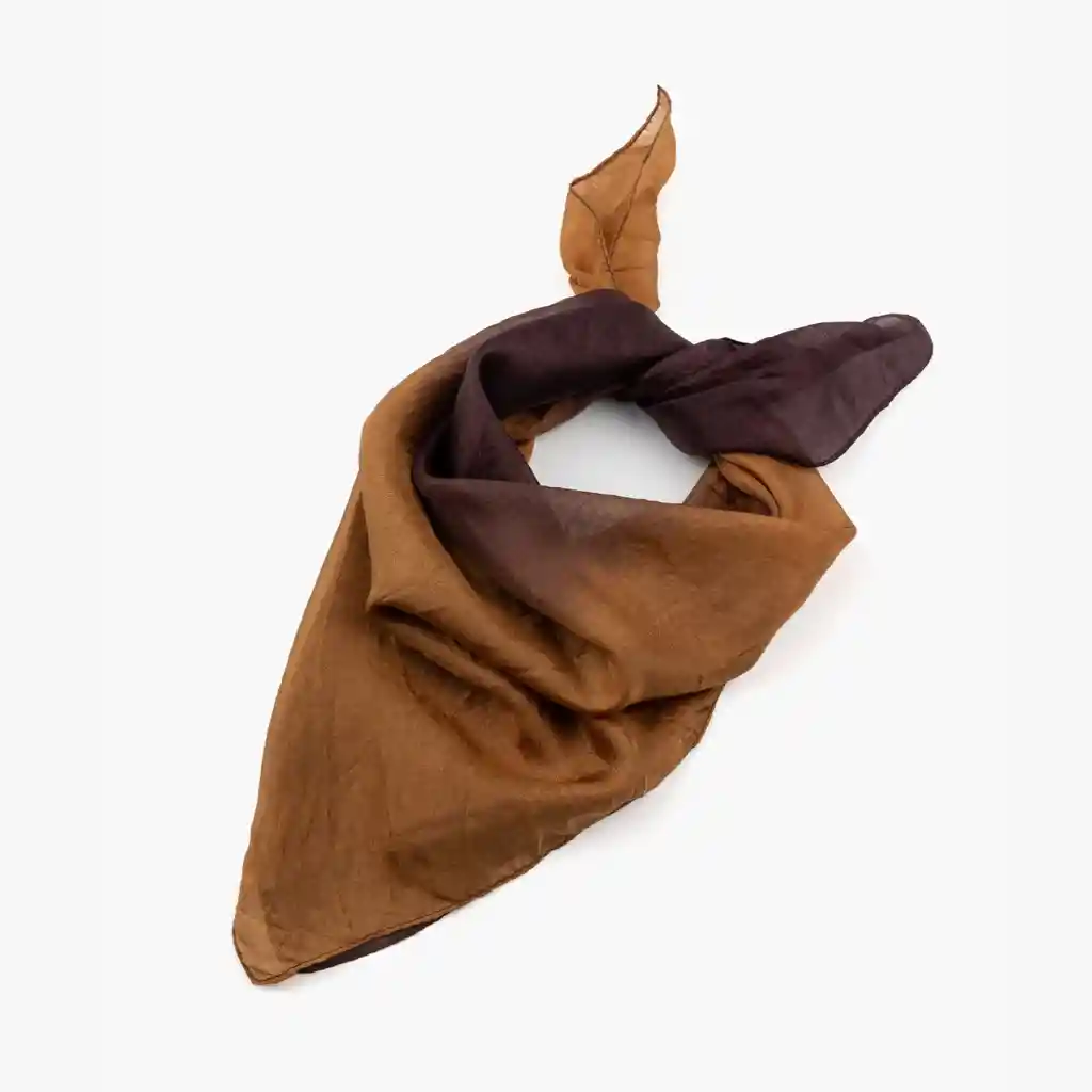 Bandana Mujer Seda Tie Dye Café