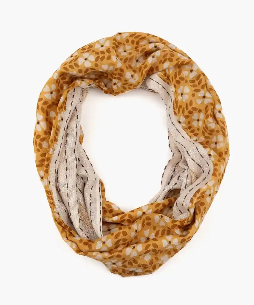Bufanda Mujer Infinito Trébol Amarillo