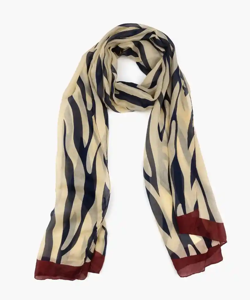 Estola Mujer Seda Beige