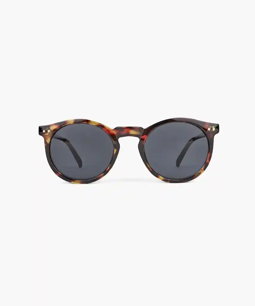 Lentes De Sol Mujer Redondo Carey Plateado